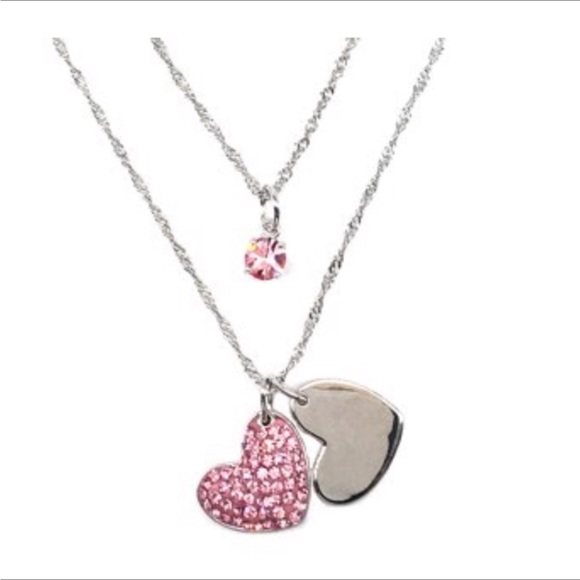 BELIEVE BY BRILLIANCE CRYSTAL HEART NECKLACE NWT - Picture 1 of 10
